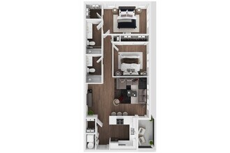 Two Bedroom Two bath Large 107 floor plan